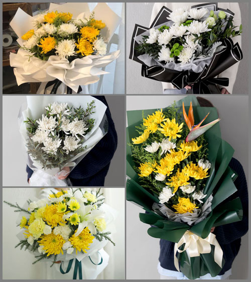 四川成都彭州市升平镇白事花束代送